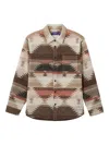 Aftermaths Long-sleeve Ikat-pattern Shirt In Neutral