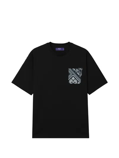 Aftermaths Paisley-print Pocket T-shirt In Black