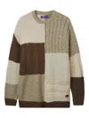 Aftermaths Patchwork Cable-knit Sweater In Multi
