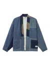 Aftermaths Patchwork Denim Jacket In Blue