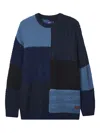 Aftermaths Patchwork Sweater In Blue