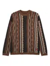 Aftermaths Striped Pattern Sweater In Multi