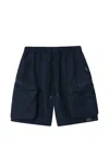 Aftermaths Zip-pocket Shorts In Blue
