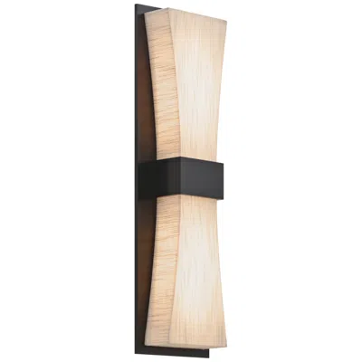 Afx Aberdeen 19" High Espresso Led Wall Sconce With Jute Shade