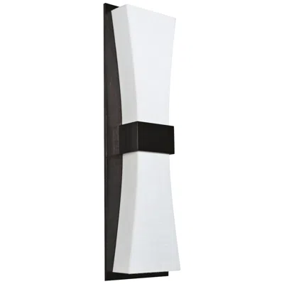 Afx Aberdeen 19"h Espresso Led Wall Sconce W/ Linen White Shade