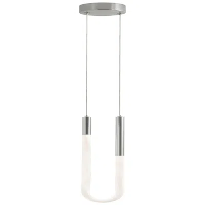 Afx Adel 4" Wide Satin Nickel Led Pendant