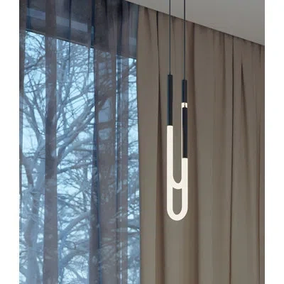 Afx Adel Double Led Pendant In Black