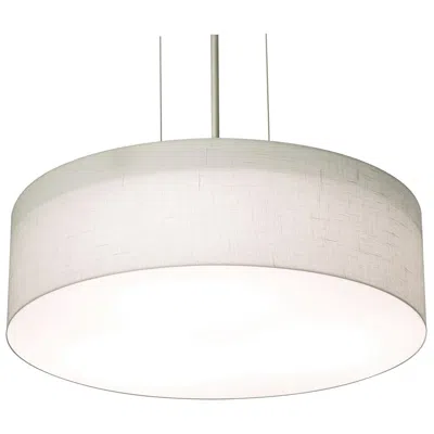 Afx Anton 12" Led Pendant - Satin Nickel Finish - Linen White Shade