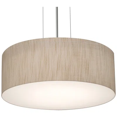Afx Anton 12" Pendant - Satin Nickel Finish - Jute Shade