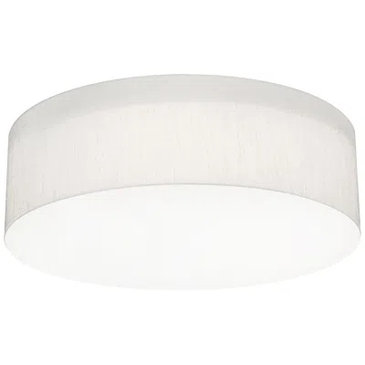 Afx Anton 15" Flush Mount - Linen White Shade