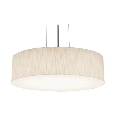 Afx Anton 15" Led Pendant - Satin Nickel Finish - Jute Shade
