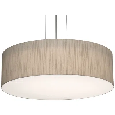 Afx Anton 15" Wide Beige Jute Drum Shade Pendant Light