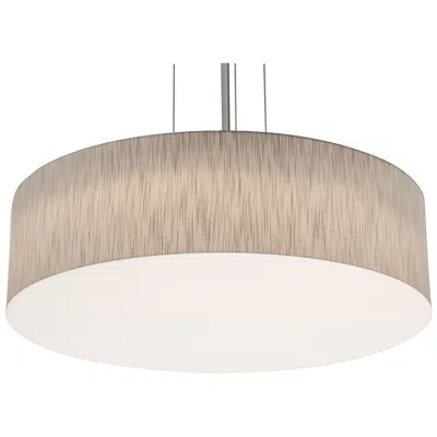 Afx Anton 24" Wide Satin Nickel Pendant With Jute Shade