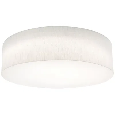 Afx Anton 24" Wide White Linen Shade Led Flush Mount Ceiling Light