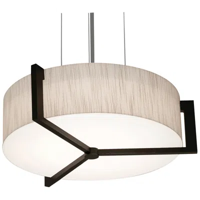 Afx Apex 12" Pendant - Espresso Finish - Jute Shade