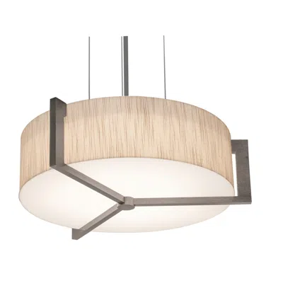 Afx Apex 12" Pendant - Weathered Grey Finish - Jute Shade