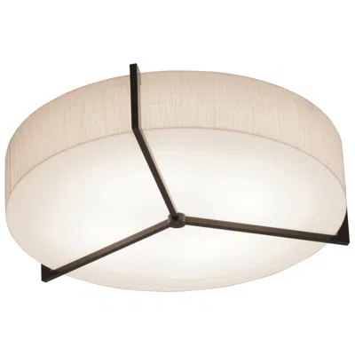 Afx Apex 14 1/4" Wide Modern Espresso And Jute Wrap Led Ceiling Light