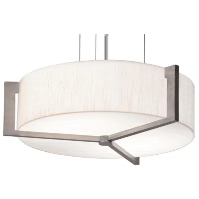Afx Apex 14 1/4" Wide Weathered Gray Led Drum Pendant Light