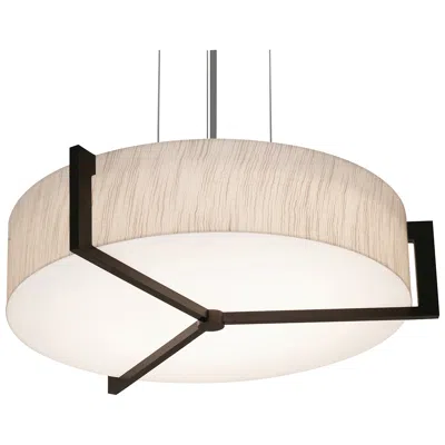 Afx Apex 15" Pendant - Espresso Finish - Jute Shade