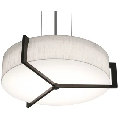Afx Apex 15" Pendant - Espresso Finish - Linen White Shade