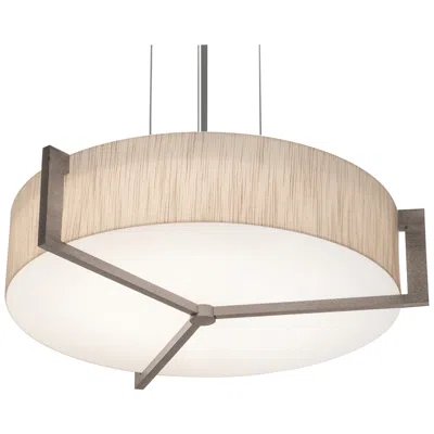 Afx Apex 15" Pendant - Weathered Grey Finish - Jute Shade