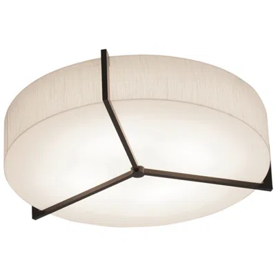 Afx Apex 17" Wide Modern Espresso And Jute Wrap Led Ceiling Light