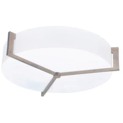 Afx Apex 17" Wide Weathered Grey And White Linen Led Ceiling Light