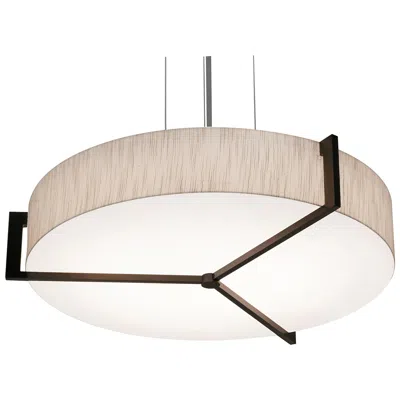 Afx Apex 19" Pendant - Espresso Finish - Jute Shade
