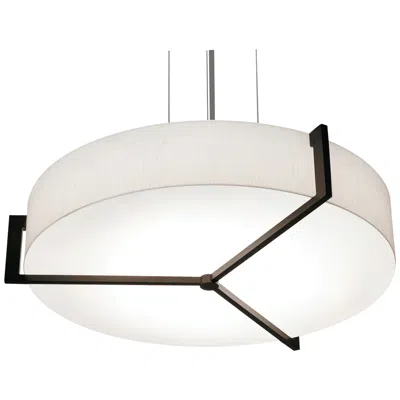 Afx Apex 19" Pendant - Espresso Finish - Linen White Shade