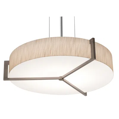 Afx Apex 19" Pendant - Weathered Grey Finish - Jute Shade