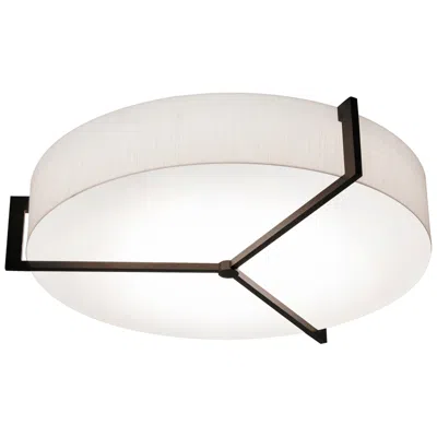 Afx Apex 21 1/4" Flush Mount - Espresso Finish - Linen White Shade