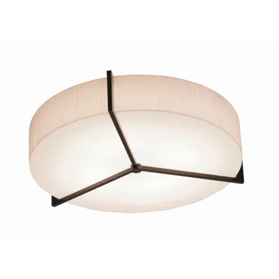 Afx Apex 21 1/4" Wide Jute Led Drum Ceiling Light