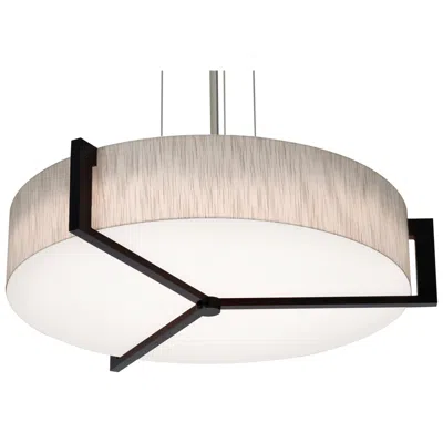 Afx Apex 27.15" Wide Espresso Led Pendant With Jute Shade