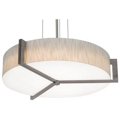 Afx Apex 27.15" Wide Weathered Grey Led Pendant With Jute Shade