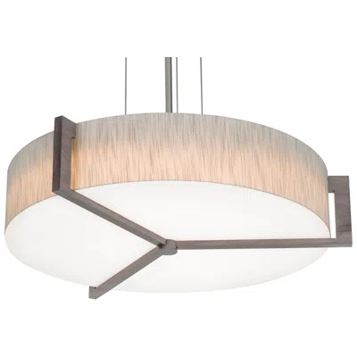 Afx Apex 27.15" Wide Weathered Grey Pendant With Jute Shade