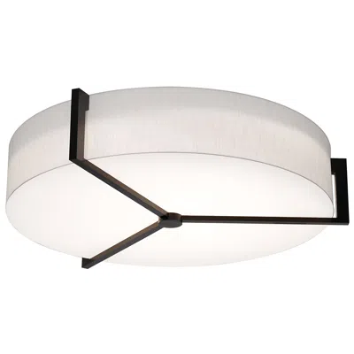 Afx Apex 33 1/4" Wide Linen White Drum Led Ceiling Light