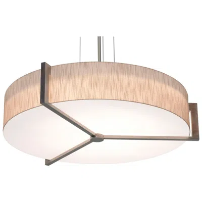 Afx Apex 33.33" Wide Weathered Grey Led Pendant With Jute Shade In Multi