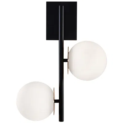 Afx Arren 18" High 2-light Black/light Antique Brass Led Sconce
