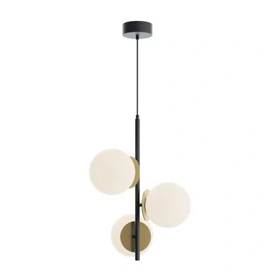 Afx Arren - Led Pendant - Black/light Antique Brass In Black,light Antique Brass