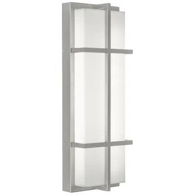 Afx August 20" High Painted Nickel Led Outdoor Sconce In Gray