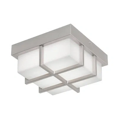 Afx August Led Outdoor Flush Mount In Painted Nickel