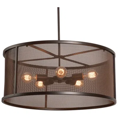 Afx Austin Pendant - Medium Base - 120v - Bronze In Brown