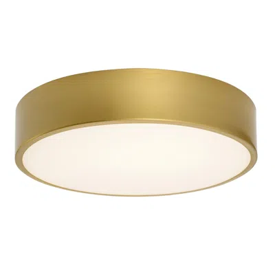 Afx Bailey 12" Wide Light Antique Brass Led Flush Mount