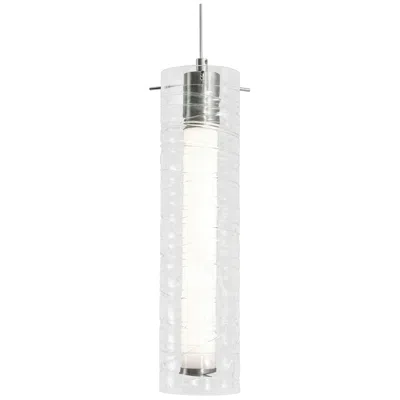 Afx Bari 4" Wide Satin Nickel Led Pendant