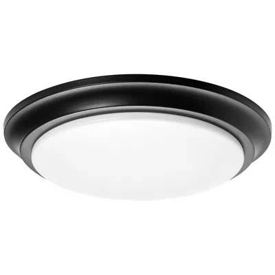 Afx Baron 12" Wide Black And White Led Flush Mount Ceiling Light