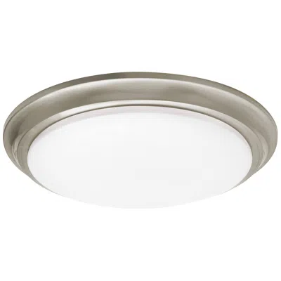 Afx Baron 12" Wide Satin Nickel Led Flush Mount