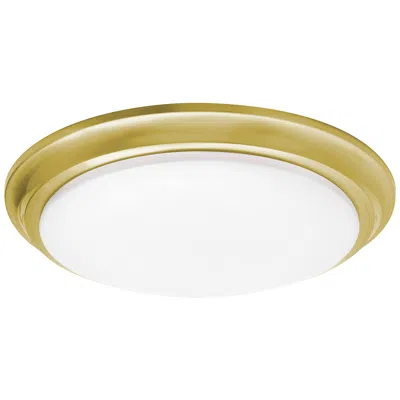 Afx Baron 14" Wide Satin Brass Led Flush Mount