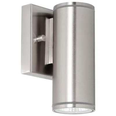 Afx Beverly 6.25" High Satin Nickel Outdoor Led Wall Sconce