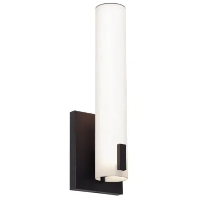 Afx Bowen 14.25" High Black Led Wall Sconce With White Acrylic Shade
