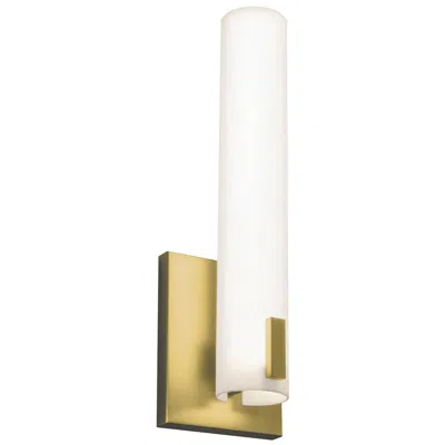 Afx Bowen 14.25"h Light Antique Brass Led Wall Sconce W/ White Acrylic Shade